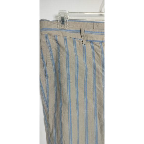 4080)J Jill Love Linen Flax-Blue Creased -front Wide Legs Pants Size MP - Picture 6 of 9